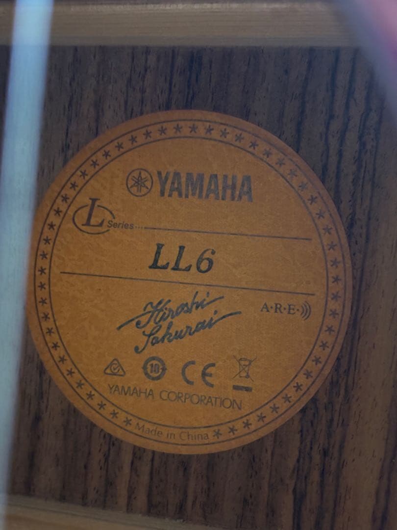 YAMAHA アコギ　LL6 ブラウンサンバースト