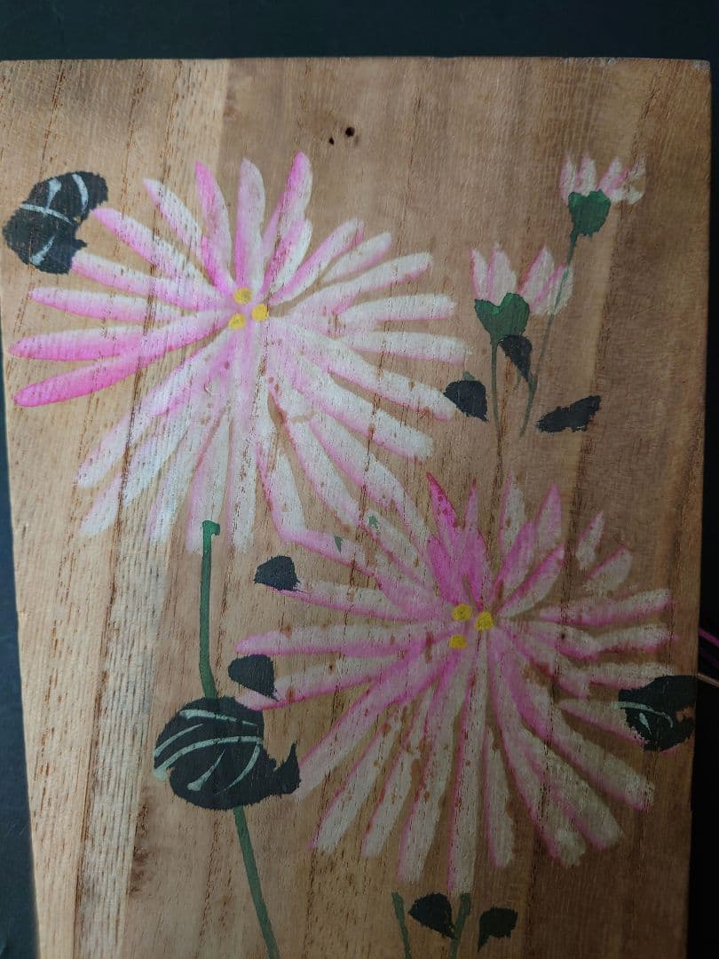 桐板の羽子板　戦前　押絵　つまみ細工　手描き　ビロード　縮緬　歌舞伎　約46cm