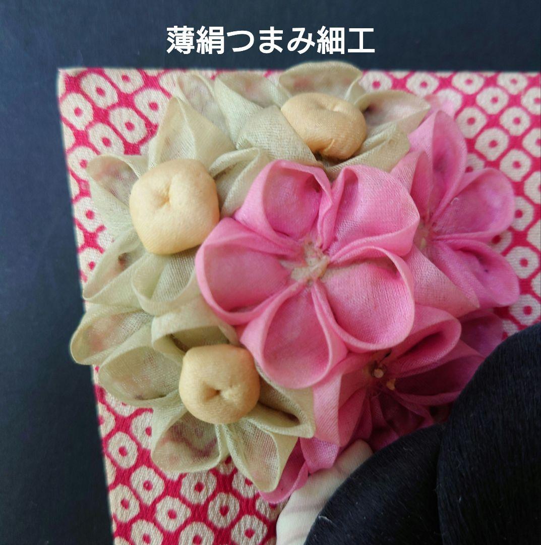 桐板の羽子板　戦前　押絵　つまみ細工　手描き　ビロード　縮緬　歌舞伎　約46cm