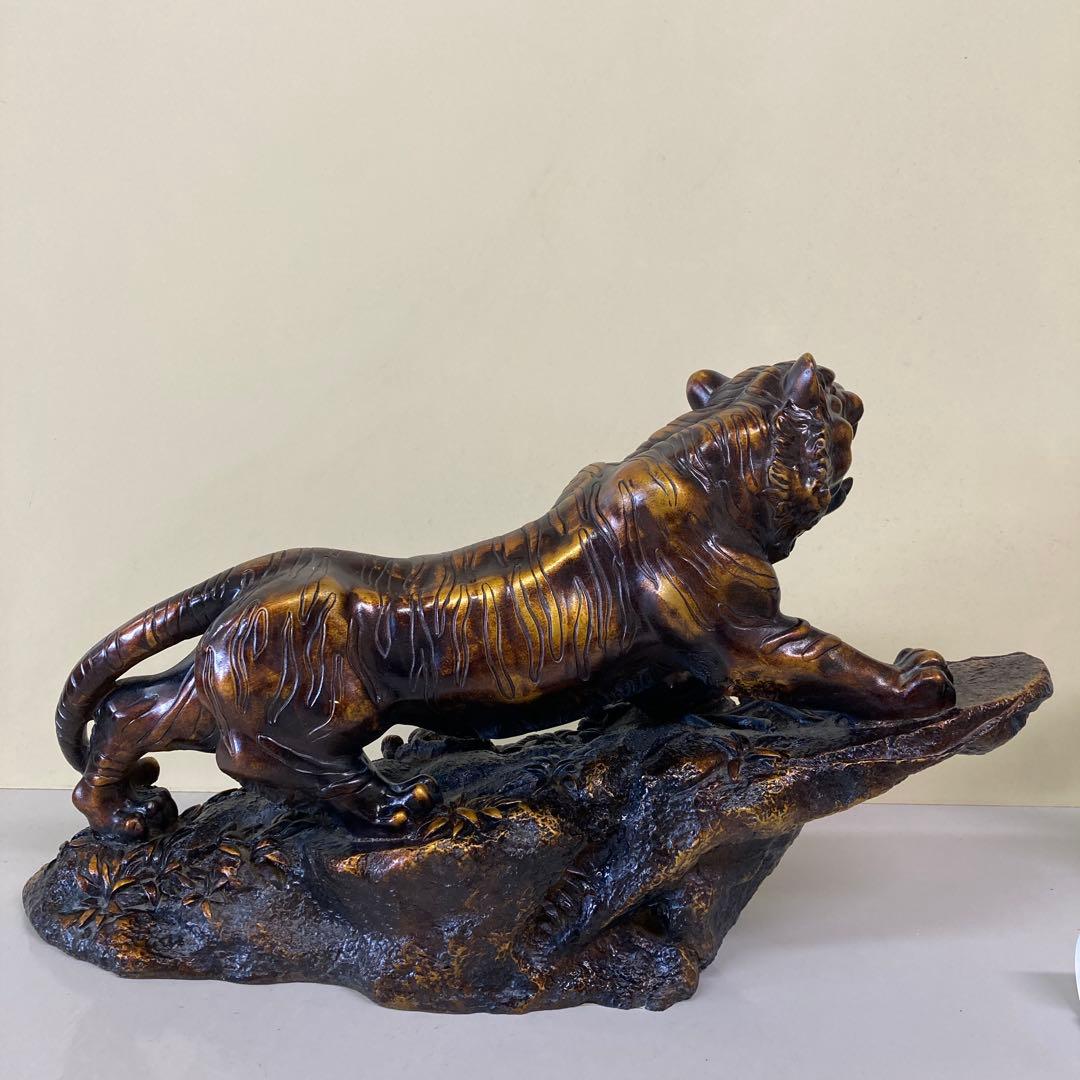 E4 ブロンズ風 アンティーク ゴールド タイガー 干支 寅年 和風 アジアン