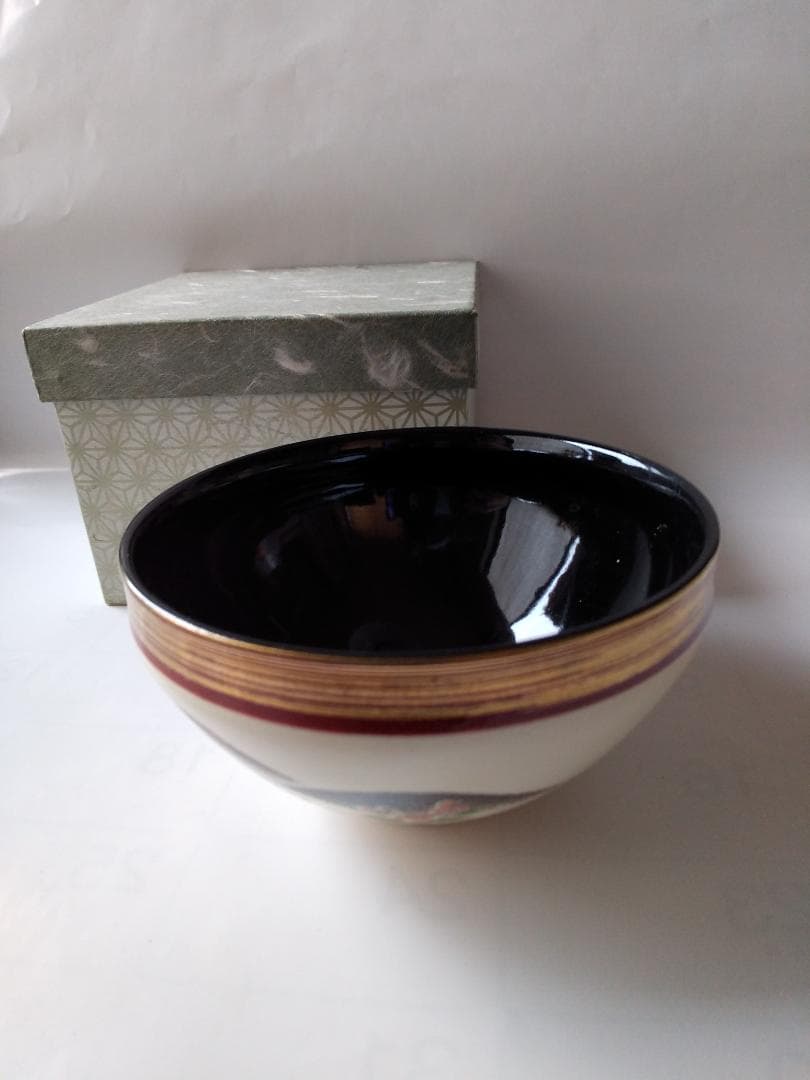 加藤貴山 作 天目金彩山水 抹茶碗 京焼 清水焼 茶道具 抹茶碗 新品 未使用