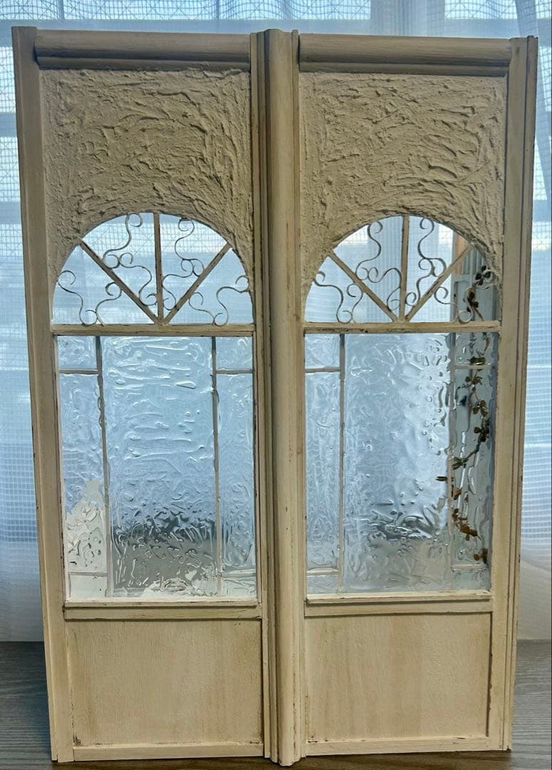 木製ドールハウス.背景ボード.ミニチュアハウス ハンドメイド