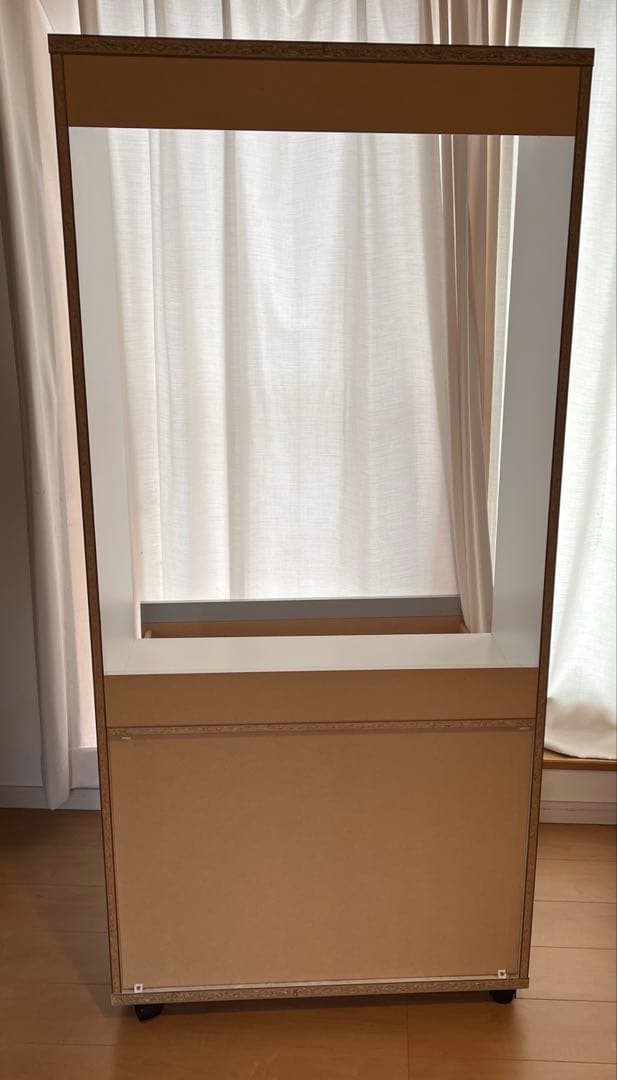 幅75㎝　ハンガーラック衣装収納ケース　白タンス　キャスター付き