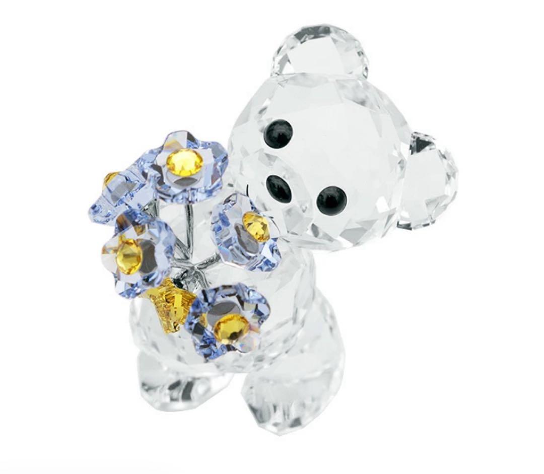 新品　スワロフスキー Krisベア Forget-me-not 勿忘草