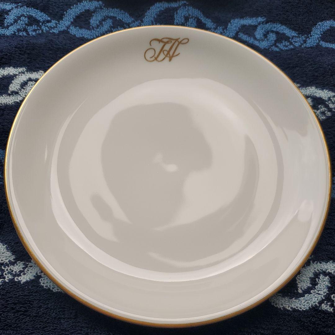 オールド大倉　大倉陶園　パン皿　プレート　OKURA 白磁　金彩