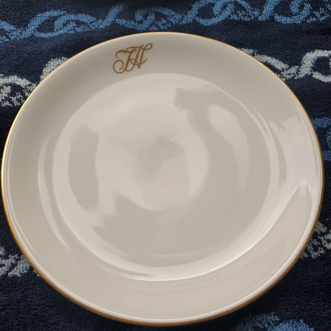 オールド大倉　大倉陶園　パン皿　プレート　OKURA 白磁　金彩