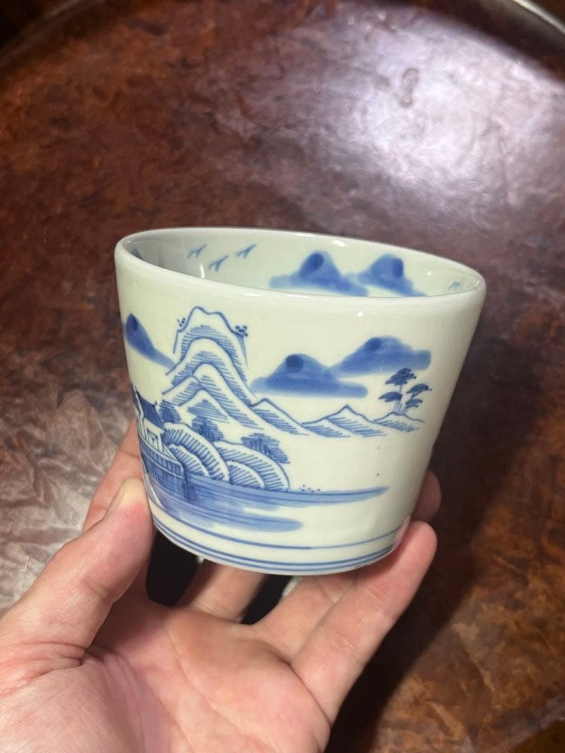 古伊万里　蕎麦猪口　無傷完品　鍋島　そば猪口　大振　柿右衛門　今右衛門　民藝