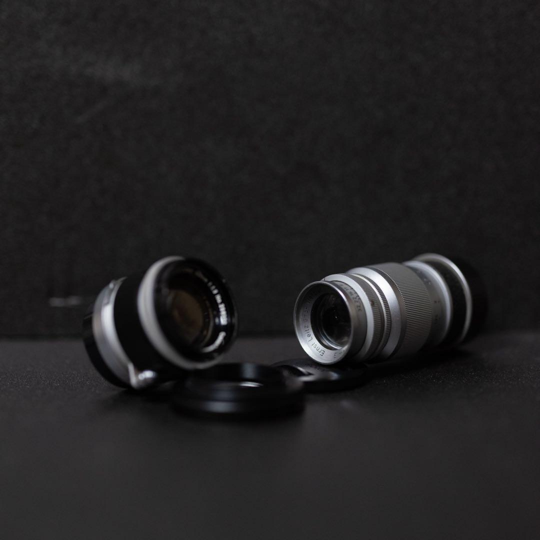 ELMAR 90mmf4canon50mmF1.8 オールドレンズアダプター付き