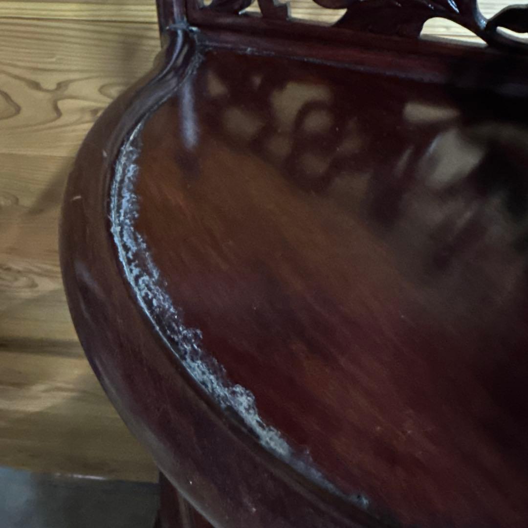 最終価格！紫檀 コーナーキャビネット　唐木 高さ約160cm 猫脚アンティーク