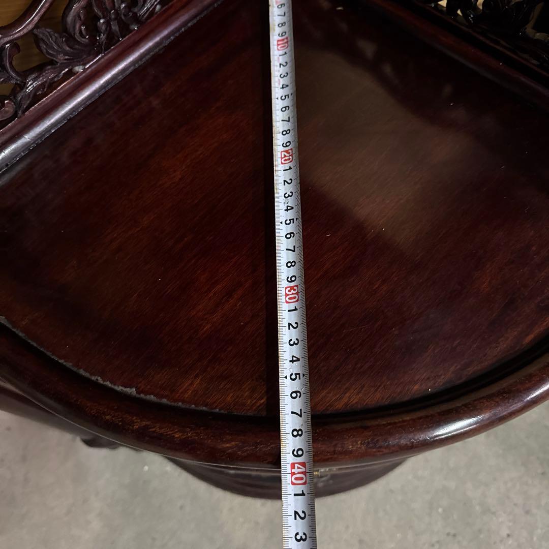 最終価格！紫檀 コーナーキャビネット　唐木 高さ約160cm 猫脚アンティーク