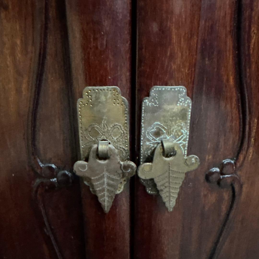 最終価格！紫檀 コーナーキャビネット　唐木 高さ約160cm 猫脚アンティーク