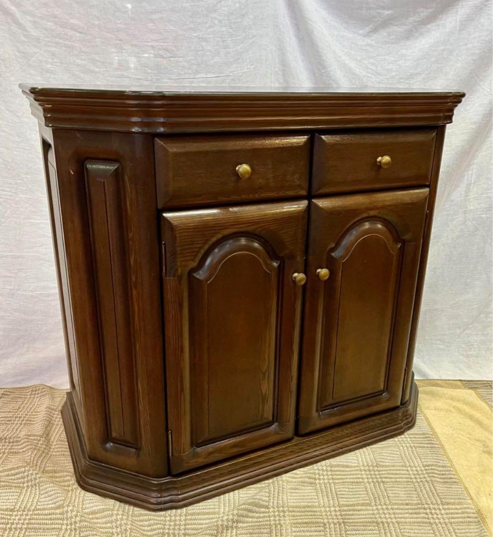 【最終値下げ❗️】木製 サイドボード キャビネット 英国風 収納飾り棚 ビンテージ