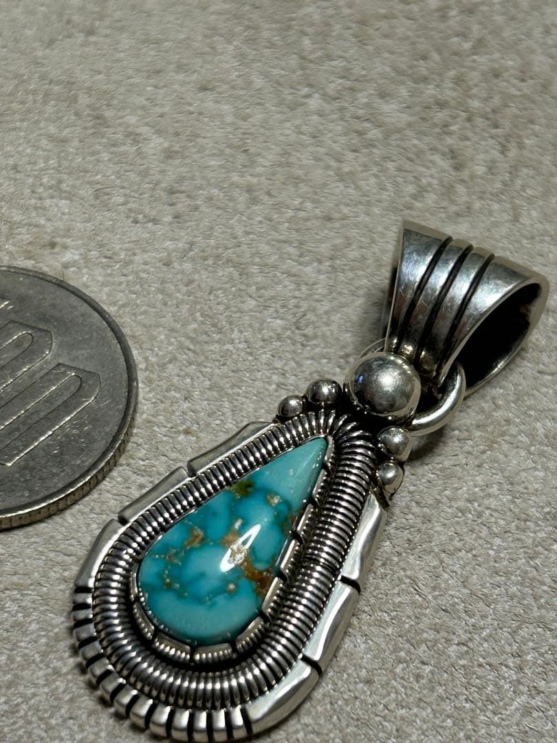 インディアンジュエリーWil Vandeverウィルバンデバー　ターコイズトップ