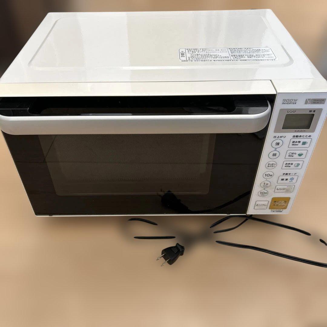 電子レンジ　21年製　美品　白　YMW-S17G1 ホワイト　家電　25L