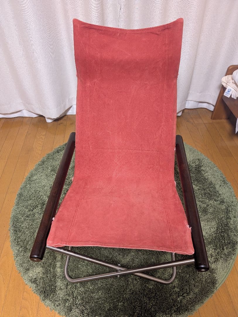 【日本製】FUJIEI 藤栄 ニーチェアX オットマン付き レンガ（倉敷帆布）