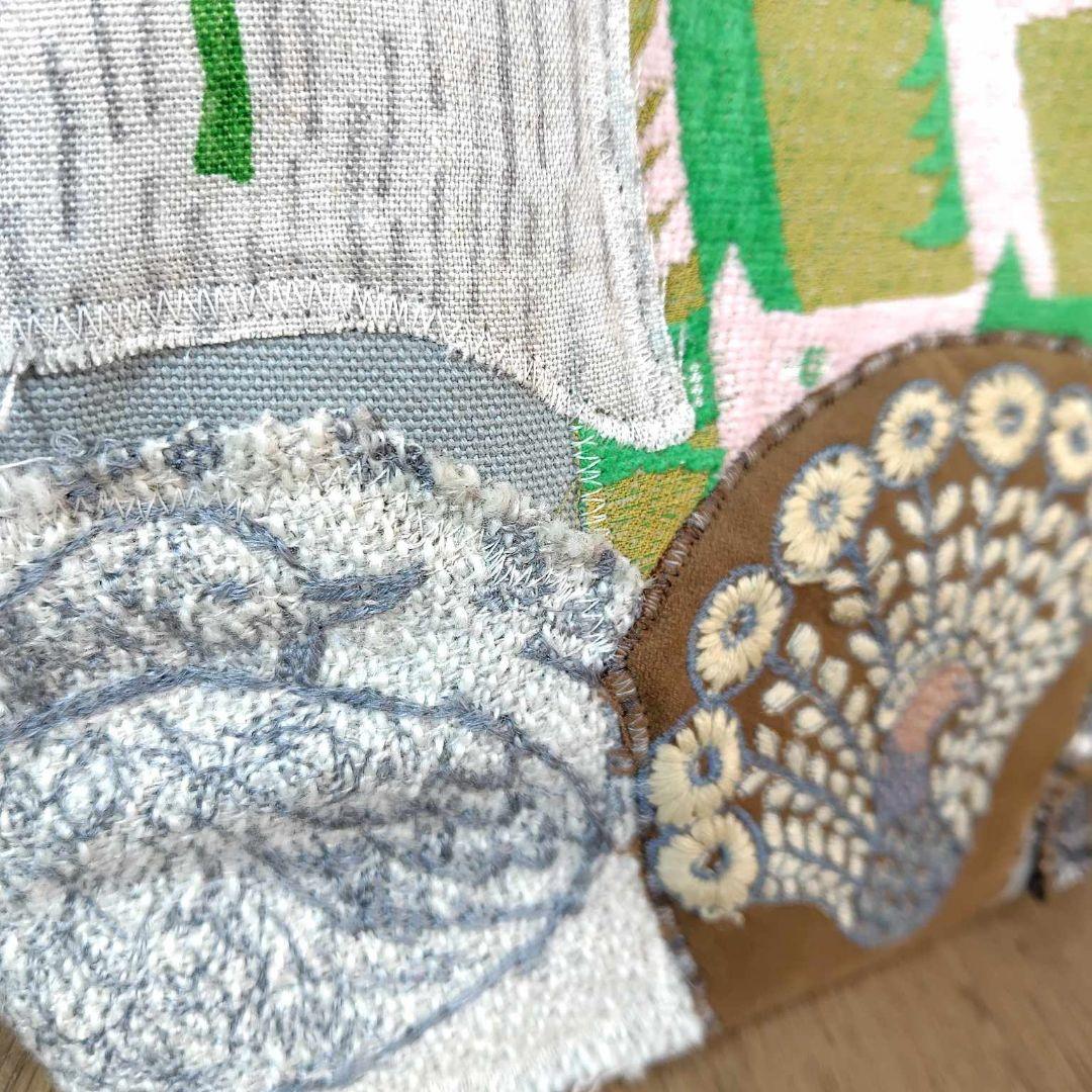 【SALE】ミナペルホネン/カケラパッチ/しきりトートSサイズグレイ/本革キャメ