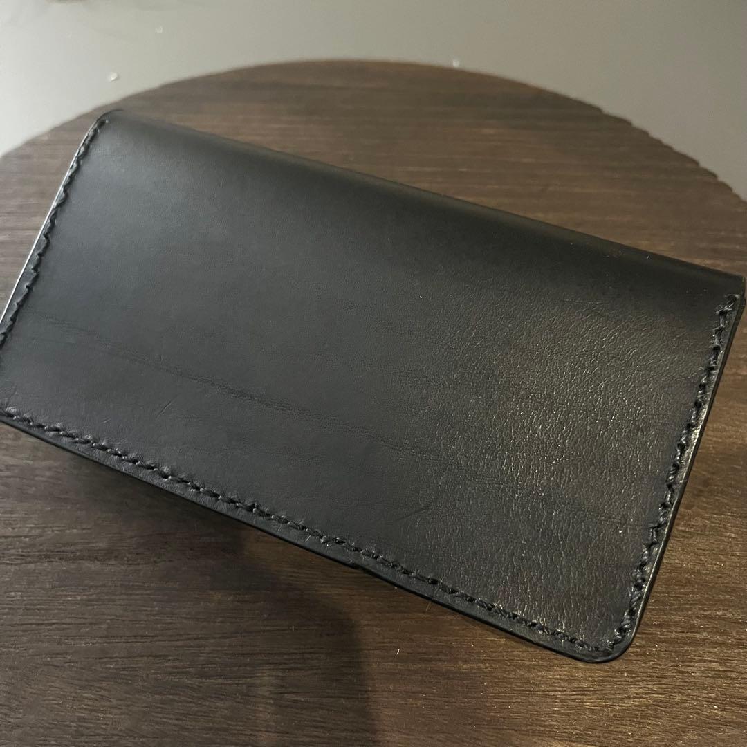 トラッカーウォレット　スタッヅ　ミドル　フラワー　ヌメ革　スムース　三層　真鍮