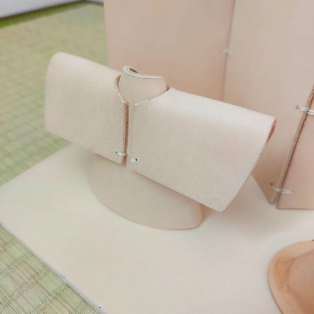 本革ヌメ革 雛人形セット ひな祭り 桃の節句の飾りに レザー小物