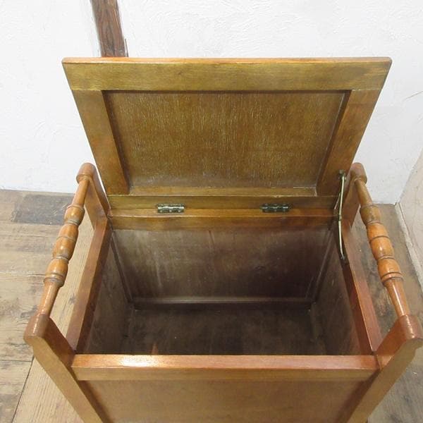 イギリス アンティーク 家具 スツール ピアノスツール 収納 英国 4732e