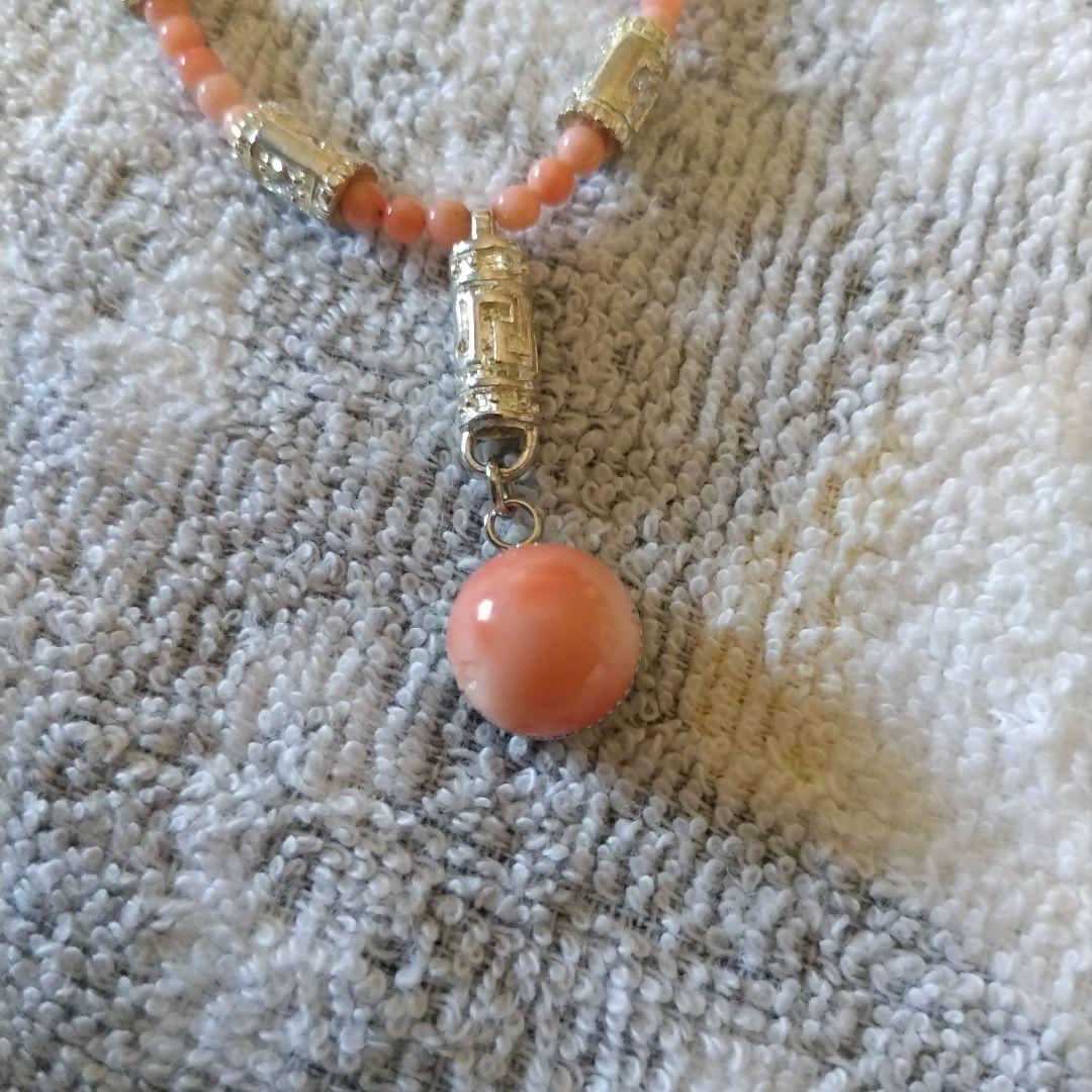 ミッドウェイ海域深海珊瑚とメキカンシルバーのネックレス