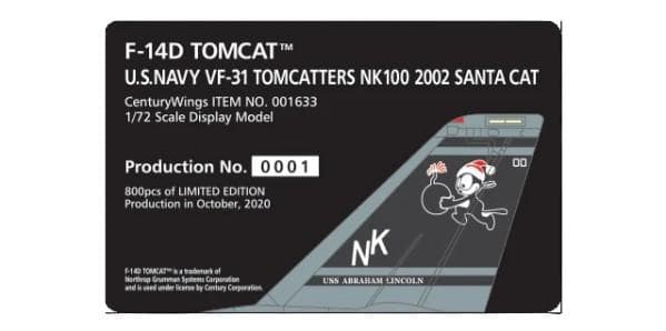 その他 1/72 CenturyWings F-14D VF-31 Tomcatters