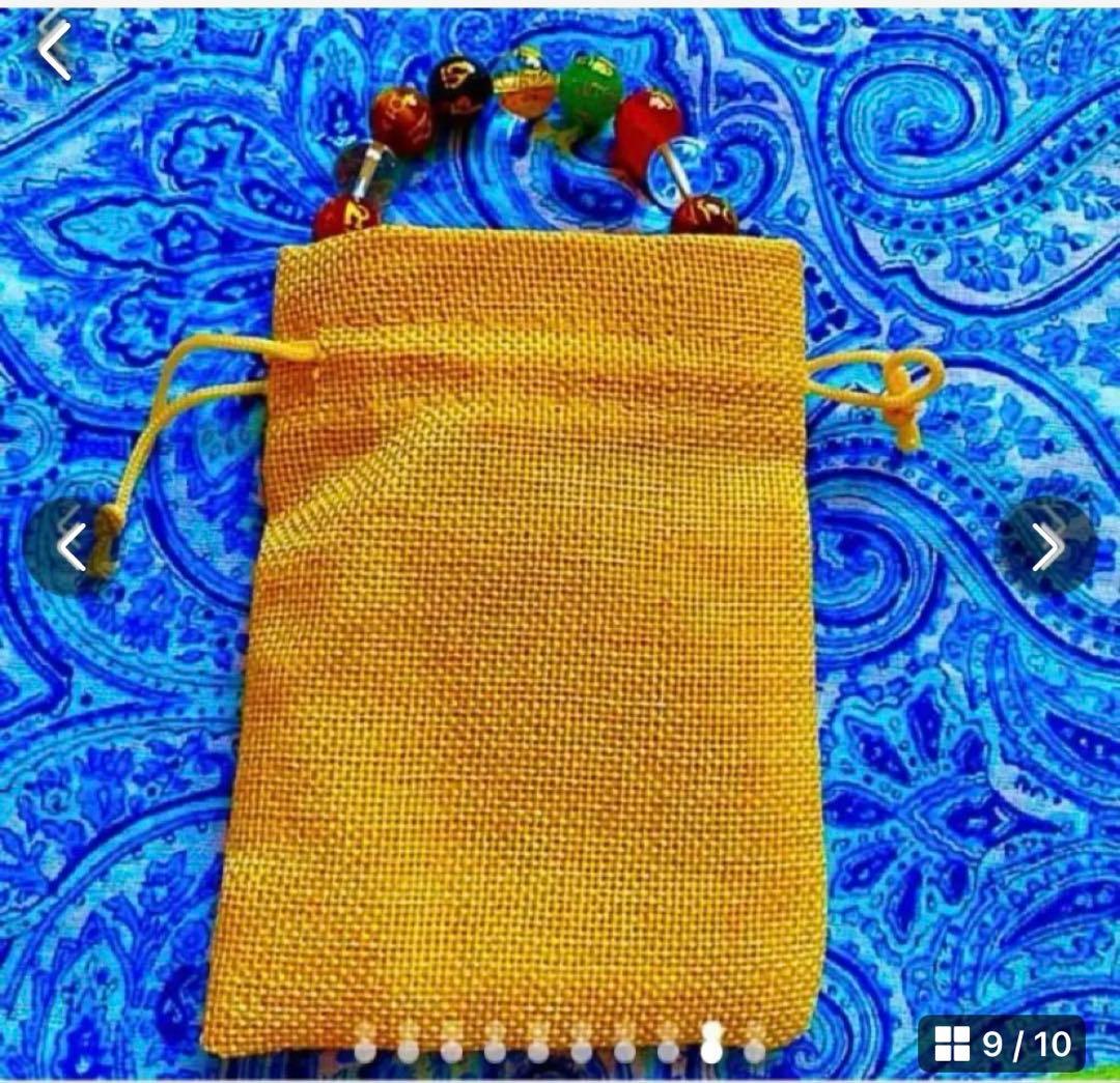 金運爆上げ　徐厄招福！特別祈祷　密教秘術サンスクリット水晶お念珠　高野山　巾着付