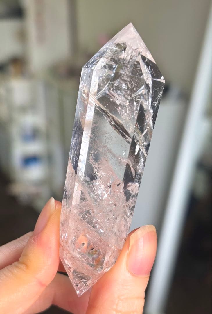 レア　高品質　ピンククォーツ　ピンクアゼツライト　ダブルポイント