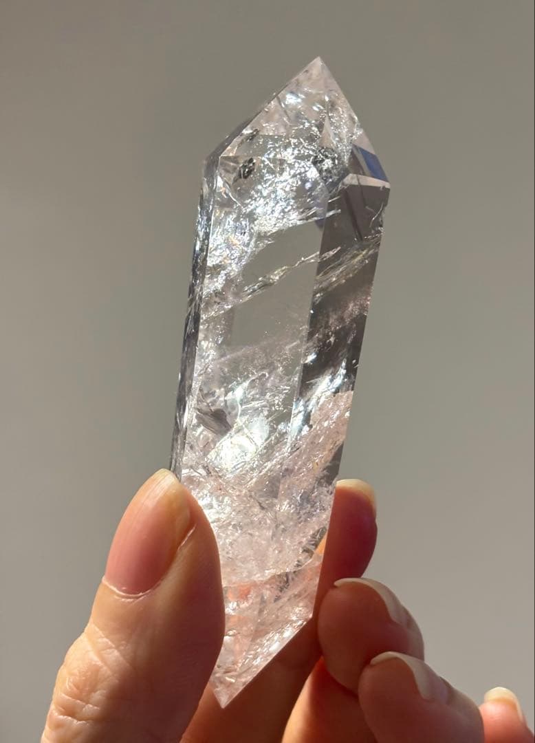 レア　高品質　ピンククォーツ　ピンクアゼツライト　ダブルポイント