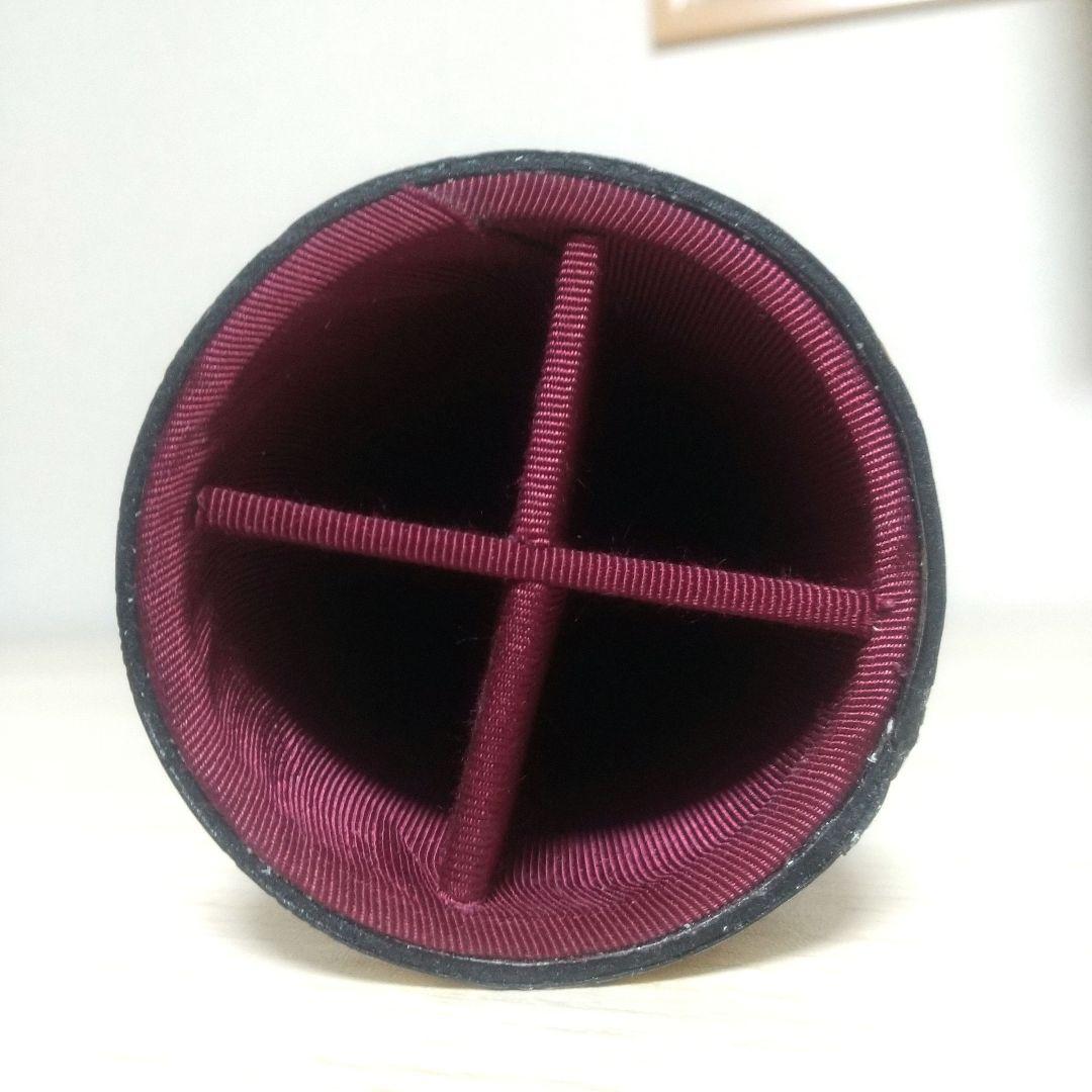 新品・未使用品 文庫革 ペン立て 枝垂れ花鳥