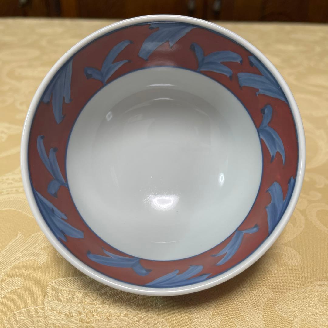 源右衛門窯　 赤濃牡丹絵　飯茶碗　②