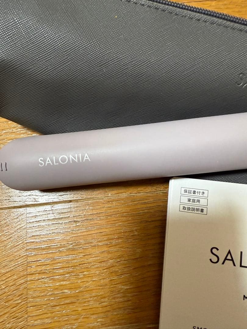 SALONIA スムースシャインストレートヘアアイロン ピンク