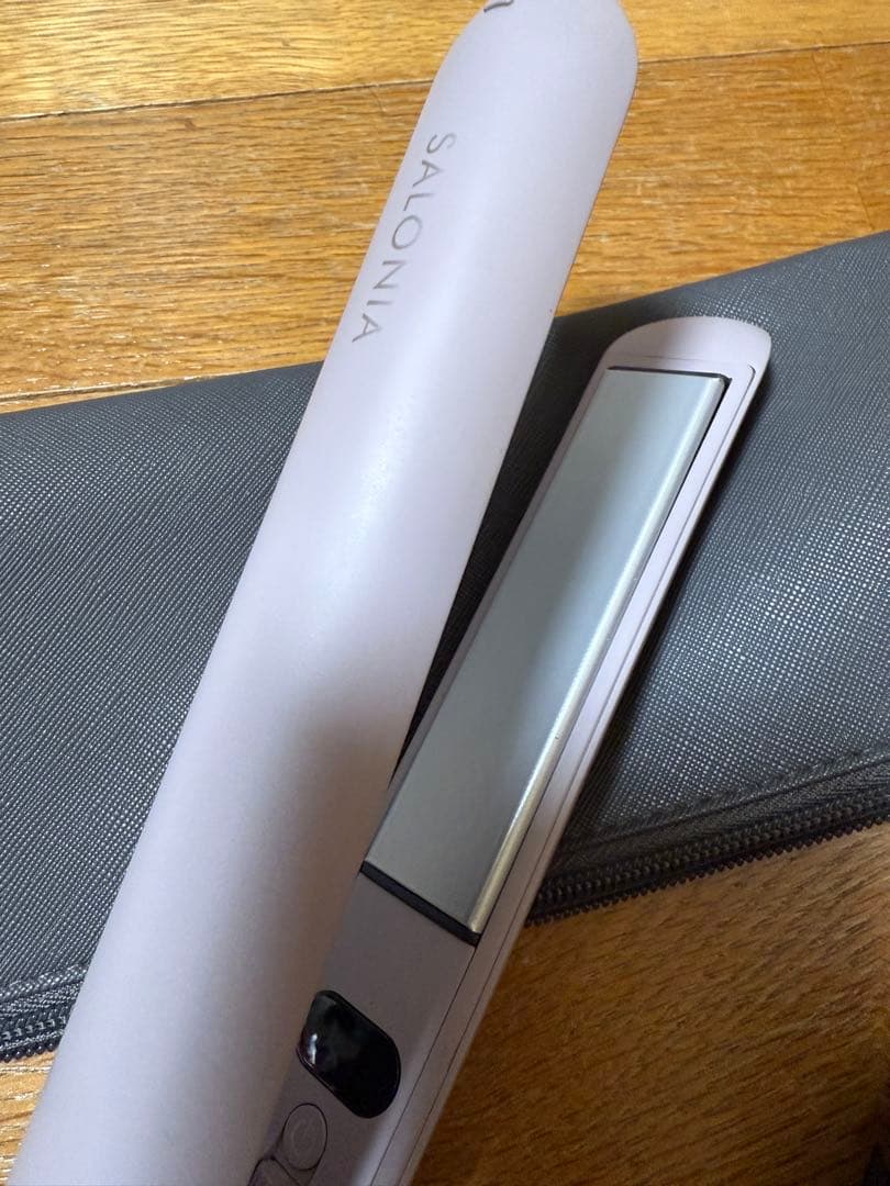 SALONIA スムースシャインストレートヘアアイロン ピンク