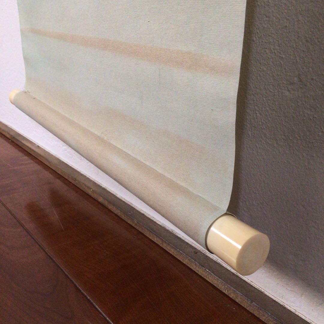 No3168掛軸　高橋史芳　山邨降雪　絹本　共箱　山水画　日本画　古画　送料無料