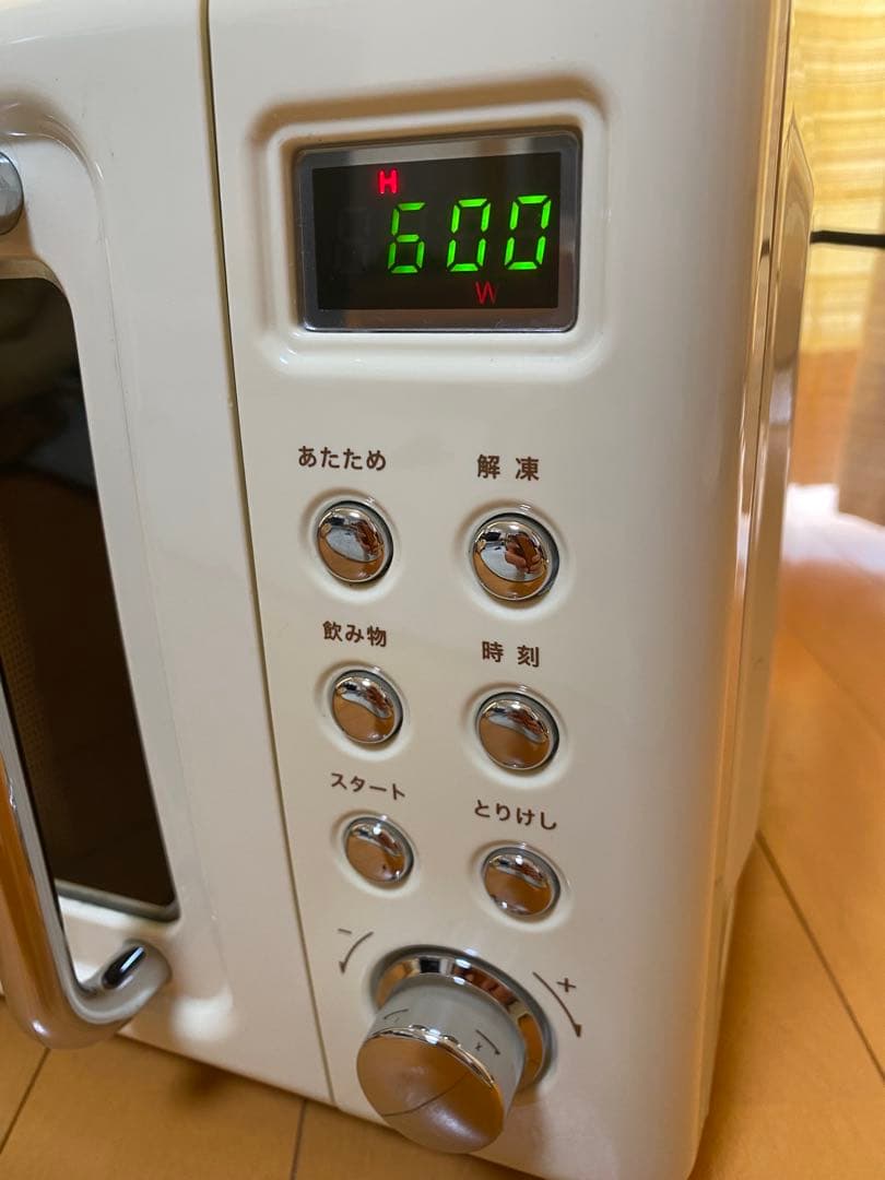 極美品　A-Stage レトロ調電子レンジ　DRW-20HF 2020年製