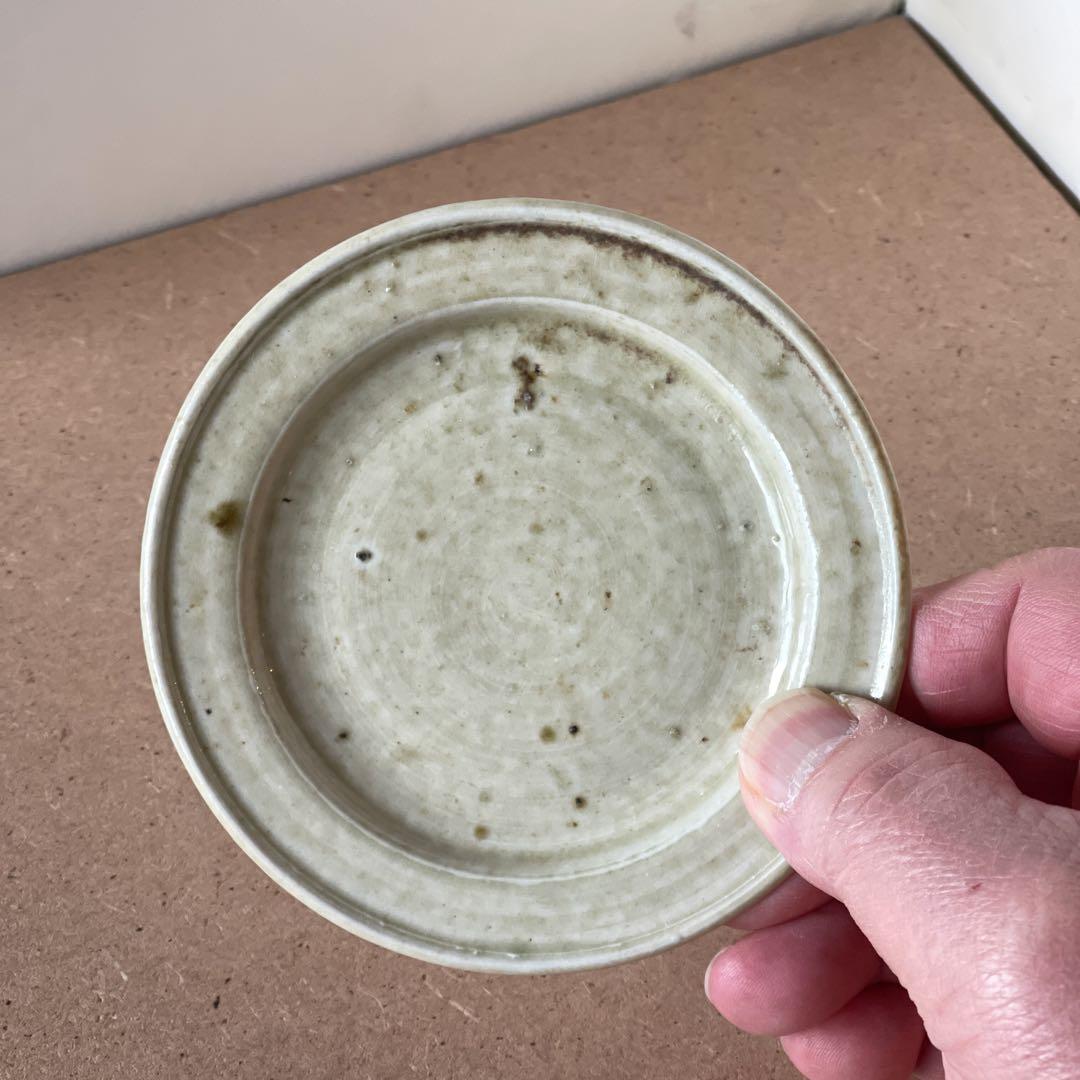 激レア　陶芸家市川孝作品　リム付小皿2枚セット