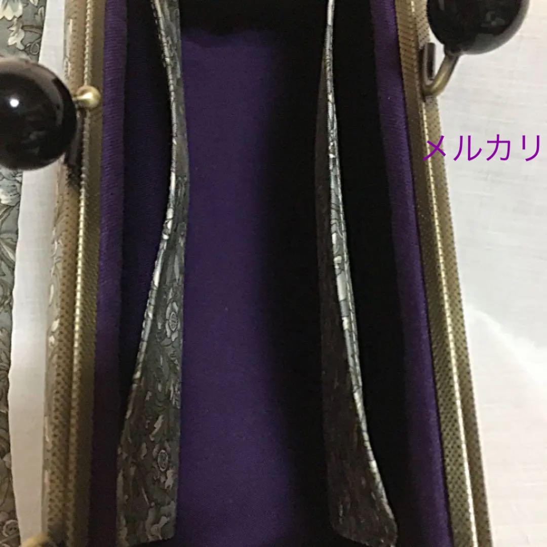 がま口バッグ　ハンドバッグ　ハンドメイド　ショルダーバッグ　YUWA  持ち手