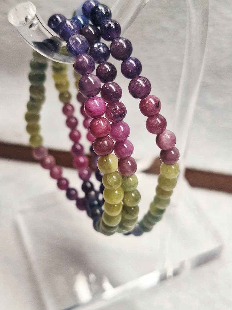 カラフルスピネル 3連ブレスレット