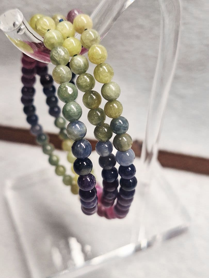 カラフルスピネル 3連ブレスレット