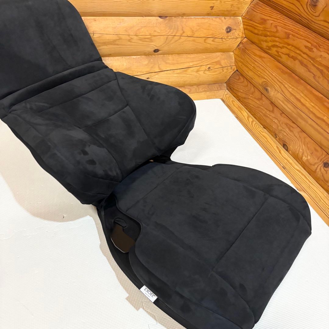 【美品】EXGEL エクスジェル 加地 座椅子 ハグ床座LX ブラック