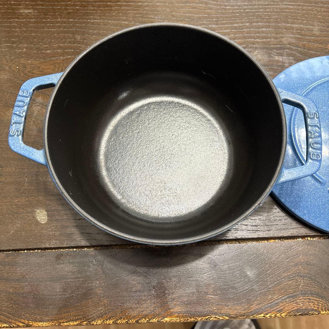 STAUB 両手鍋 WaーNabe蓋付き 青