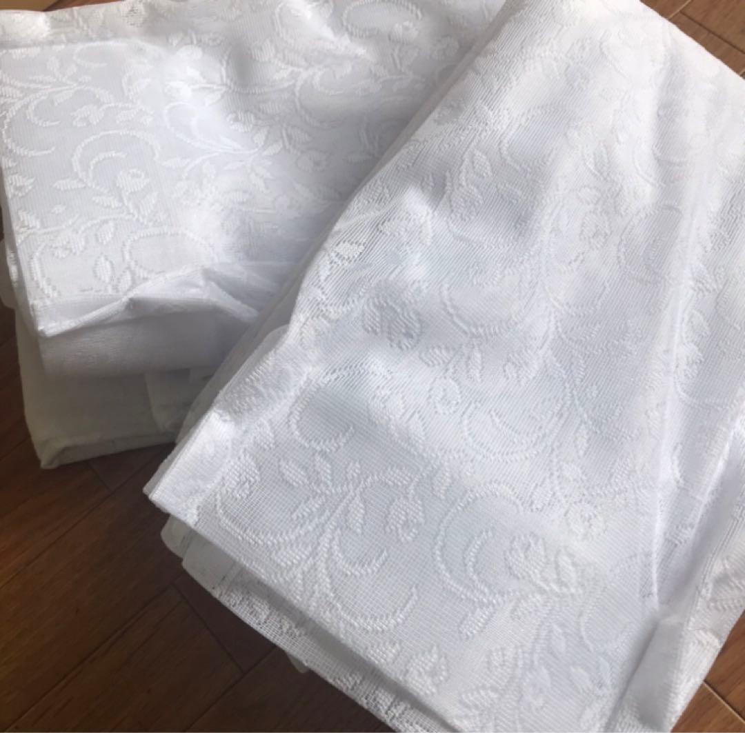 レースカーテン　花柄　幅200cm×丈218cm2枚