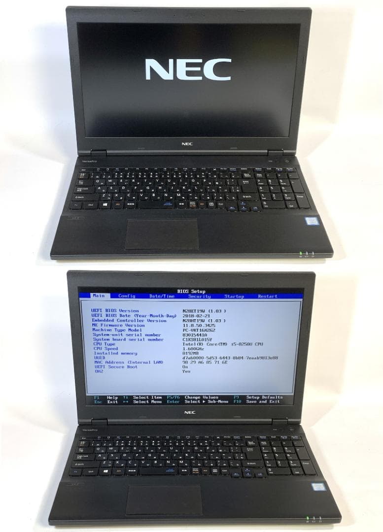 NEC 快速SSD Windows11 Pro 24H2 i5-8250U 良品