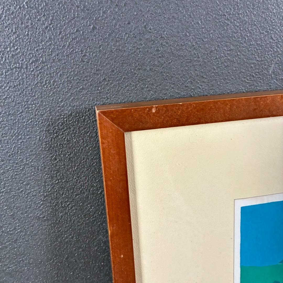 畦地梅太郎「志賀高原」木版画 直筆サイン入 1957年作 山男 山の版画家 長野