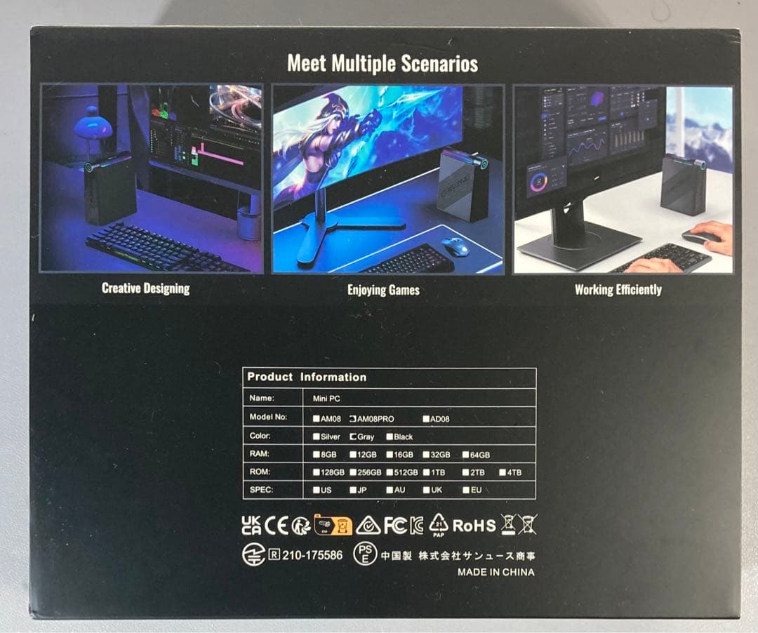 ミニPC AM08 Mini gaming PC Ryzen7-7735HS