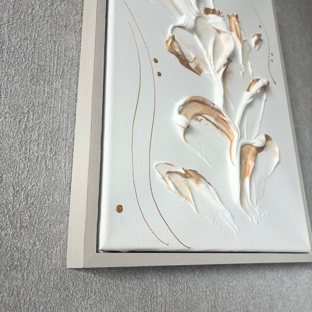 現代アート　35×26㎝　フレーム付き　テクスチャーアート　インテリア　モダン