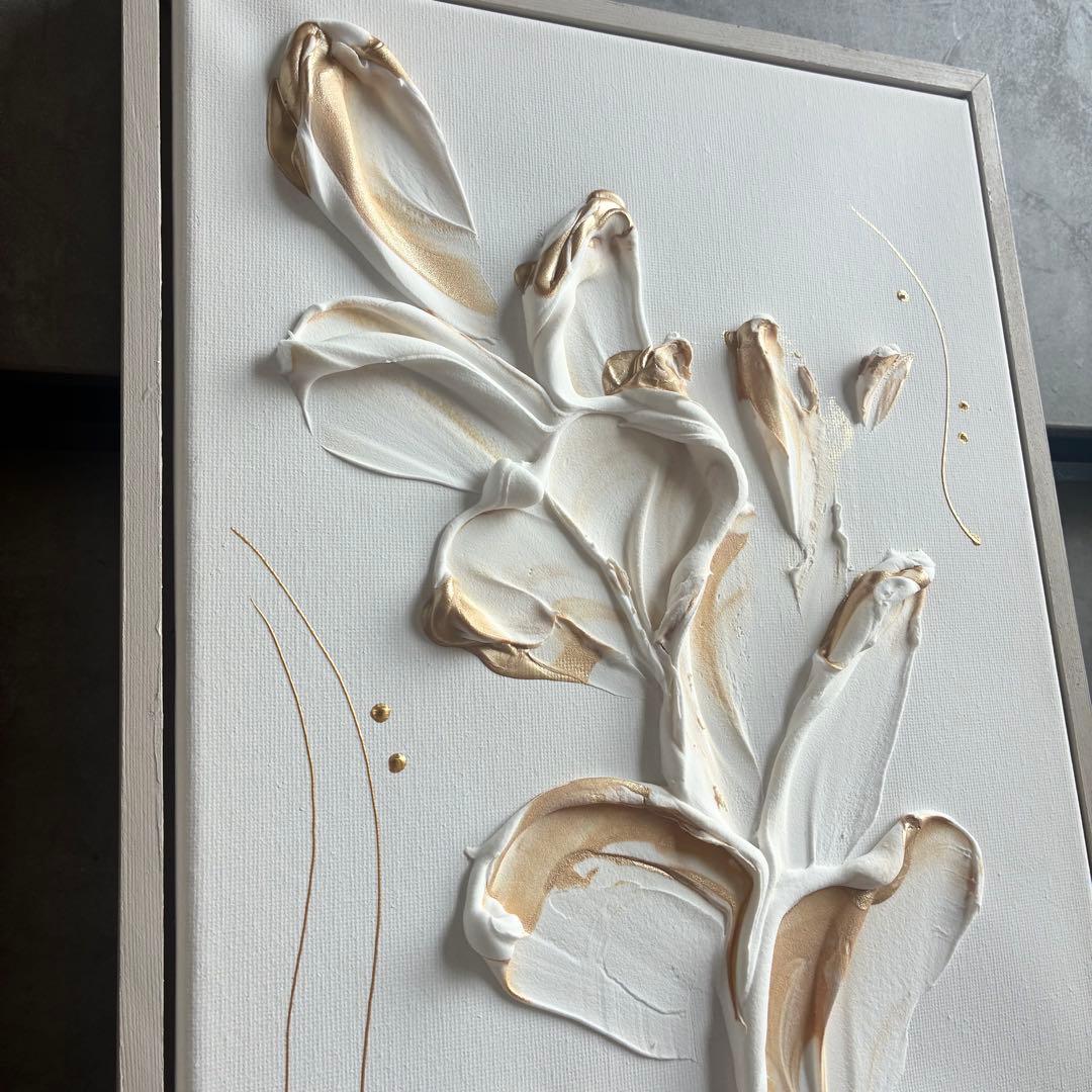 現代アート　35×26㎝　フレーム付き　テクスチャーアート　インテリア　モダン