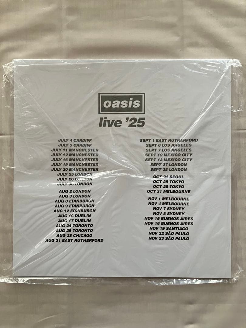 Oasis Live '25 ツアーパンフレット