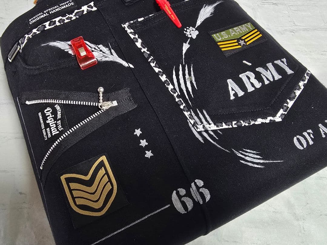 デニムリメイク 2ウェイバッグ 大きめ 斜めがけストラップ ＆ 底板付き