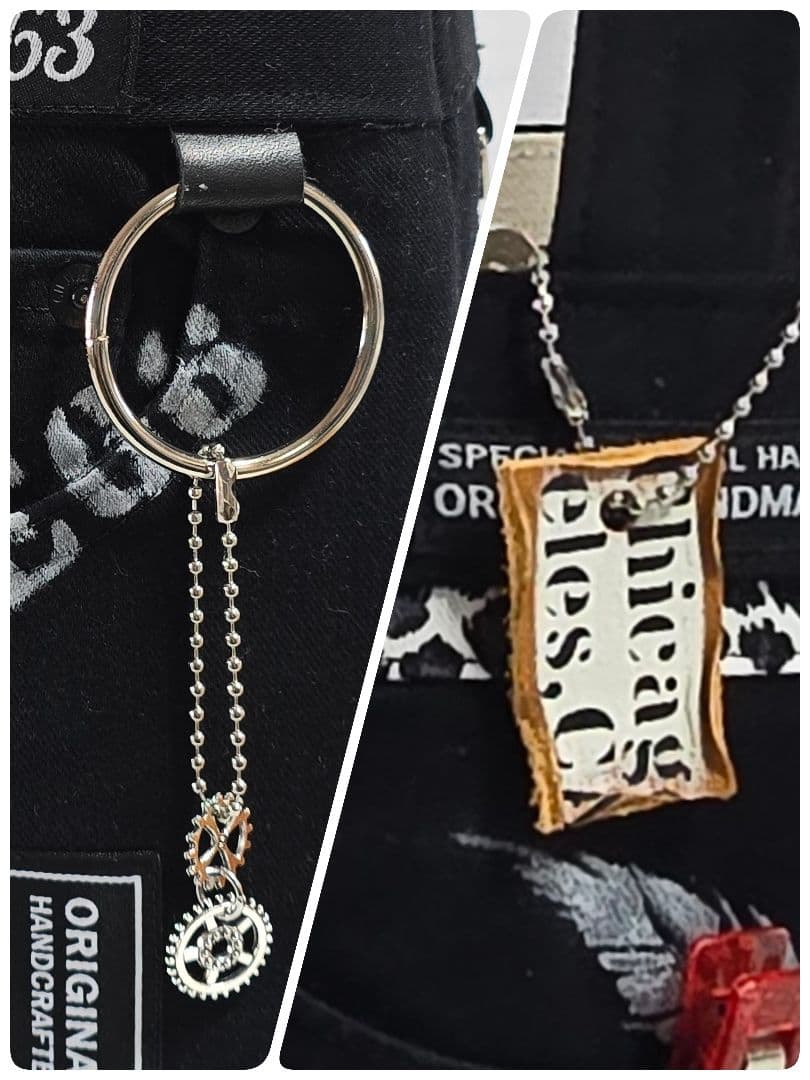 デニムリメイク 2ウェイバッグ 大きめ 斜めがけストラップ ＆ 底板付き