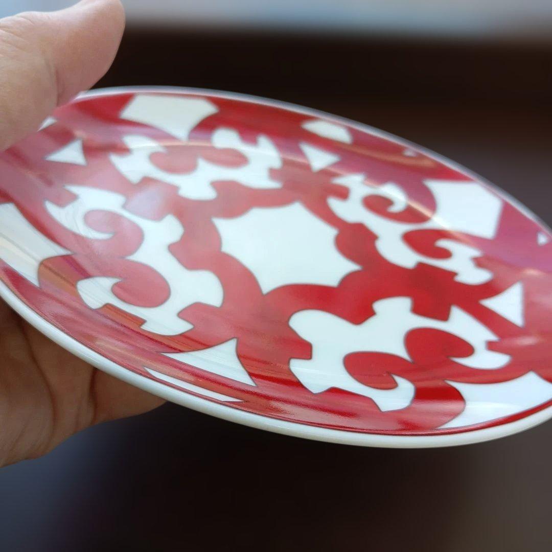 HERMES Balcon du Guadalquivir 平皿 赤白